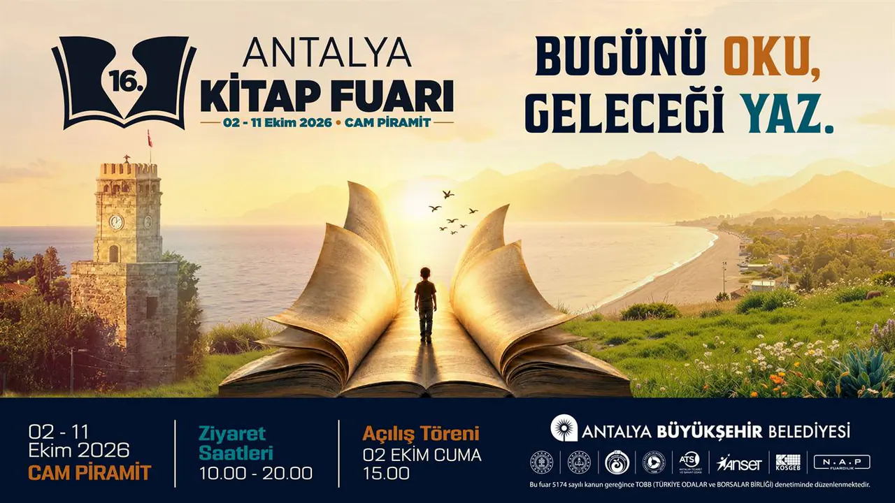 16. Antalya Kitap Fuarı 2026 etkinliğinin resmi fuar görseli