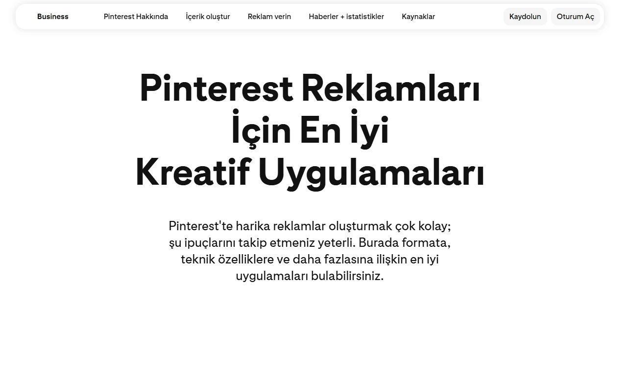 Pinterest’in Pin tasarımı önerilerini açıklayan resmî görsel